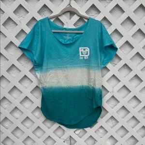 Disney Parks Spirit Teal Tie Dye Short Sleeve Shirt